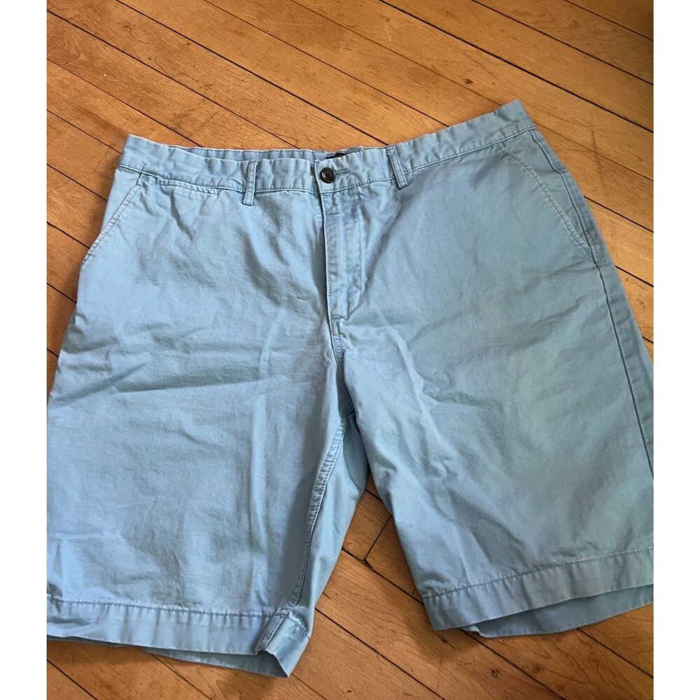GAP Khakis Shorts Mens 38 Light Oasis Blue 100% Cotton Shorts